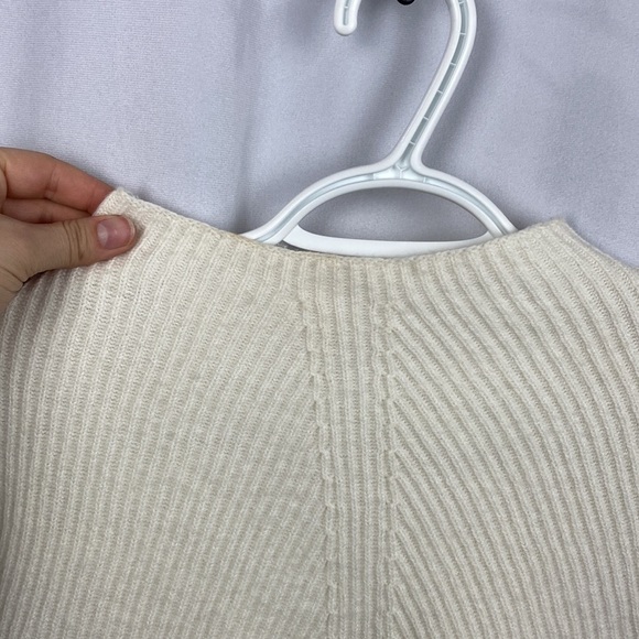 Babaton Chalmers Sweater Mock-Neck Wool Linen Blend Sweater Off-White - Size XS - Picture 4 of 10